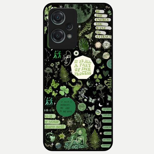  Green Mandala Pattern Glass Case For Oneplus Nord CE2 Lite back cover – full design glossy printed glass finish