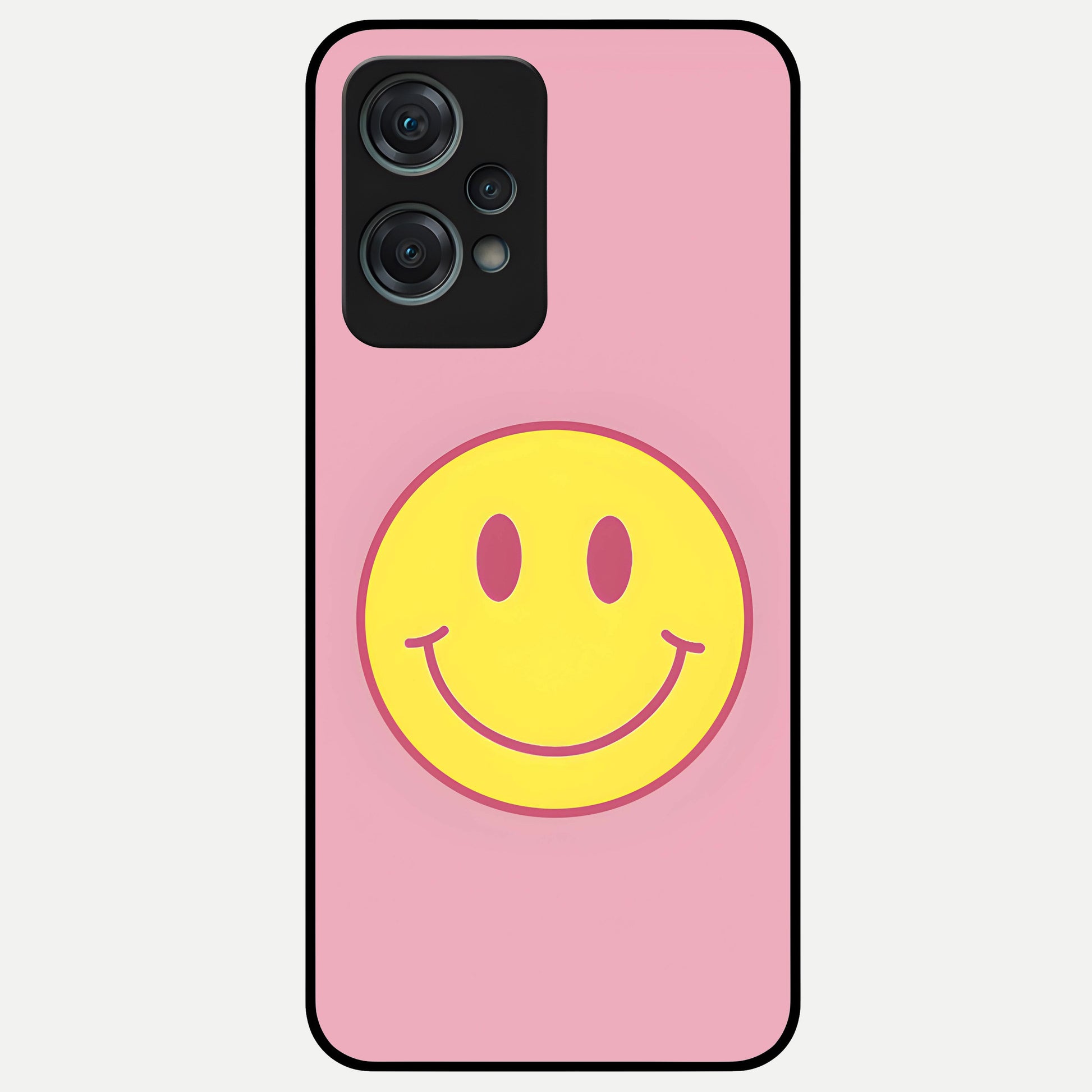  Happy Pink Mood Glass Case For Oneplus Nord CE2 Lite back cover – full design glossy printed glass finish