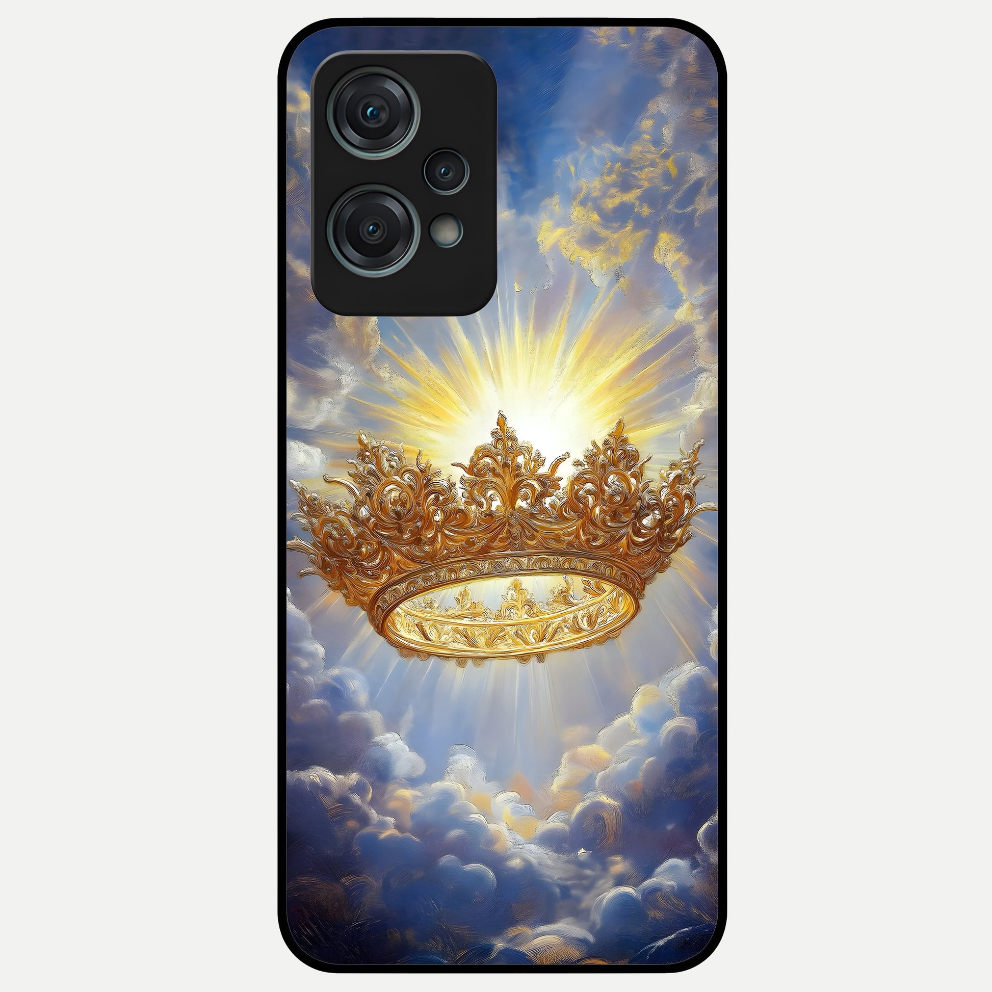  Heavenly Crown Light Glass Case For Oneplus Nord CE2 Lite back cover – full design glossy printed glass finish