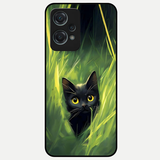  Hidden Cat Whisper Glass Case For Oneplus Nord CE2 Lite back cover – full design glossy printed glass finish