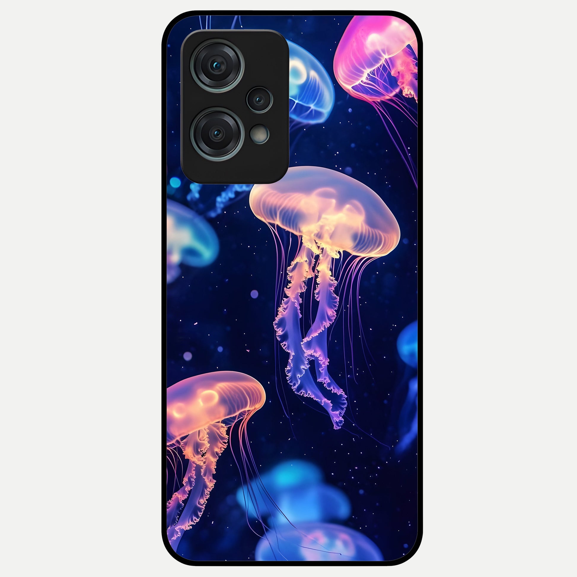  Jellyfish Pattern Glass Case For Oneplus Nord CE2 Lite back cover – full design glossy printed glass finish