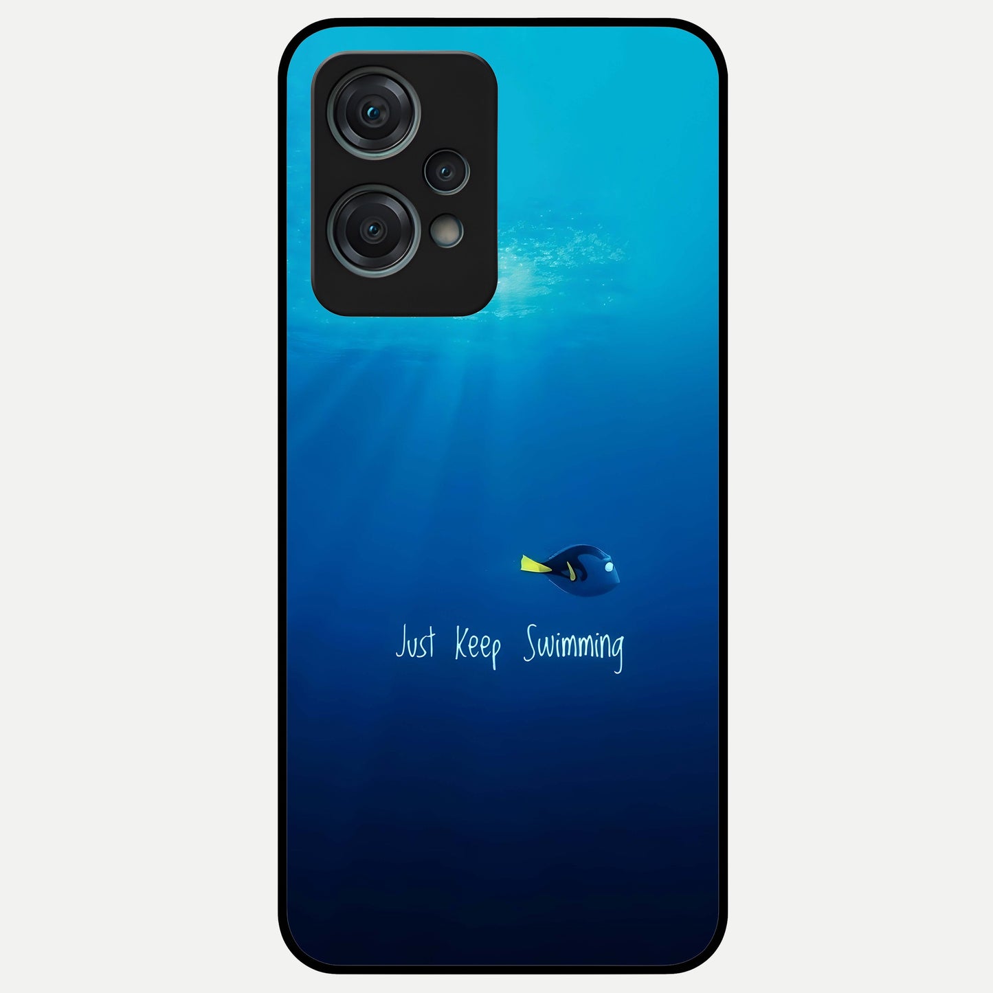  Just Keep Swimming Glass Case For Oneplus Nord CE2 Lite back cover – full design glossy printed glass finish