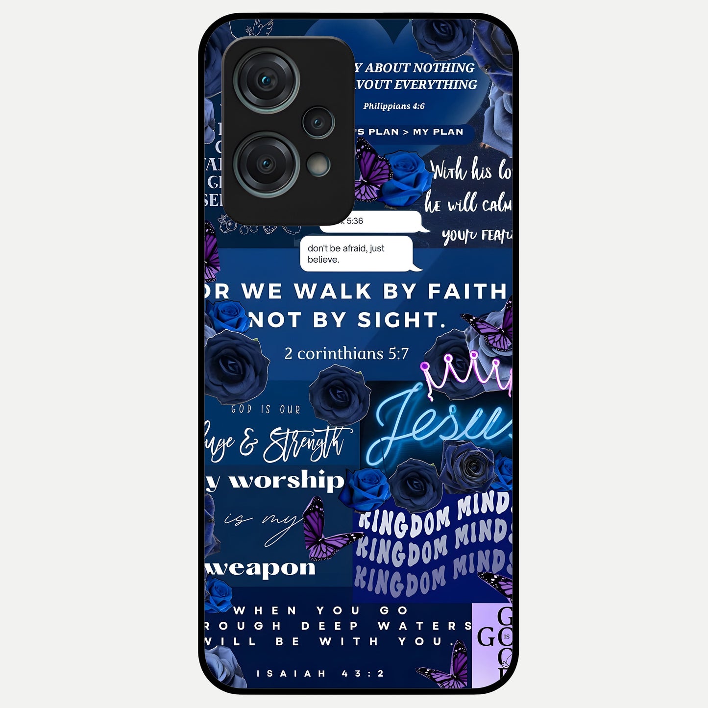  Kingdom Faith Glow Glass Case For Oneplus Nord CE2 Lite back cover – full design glossy printed glass finish