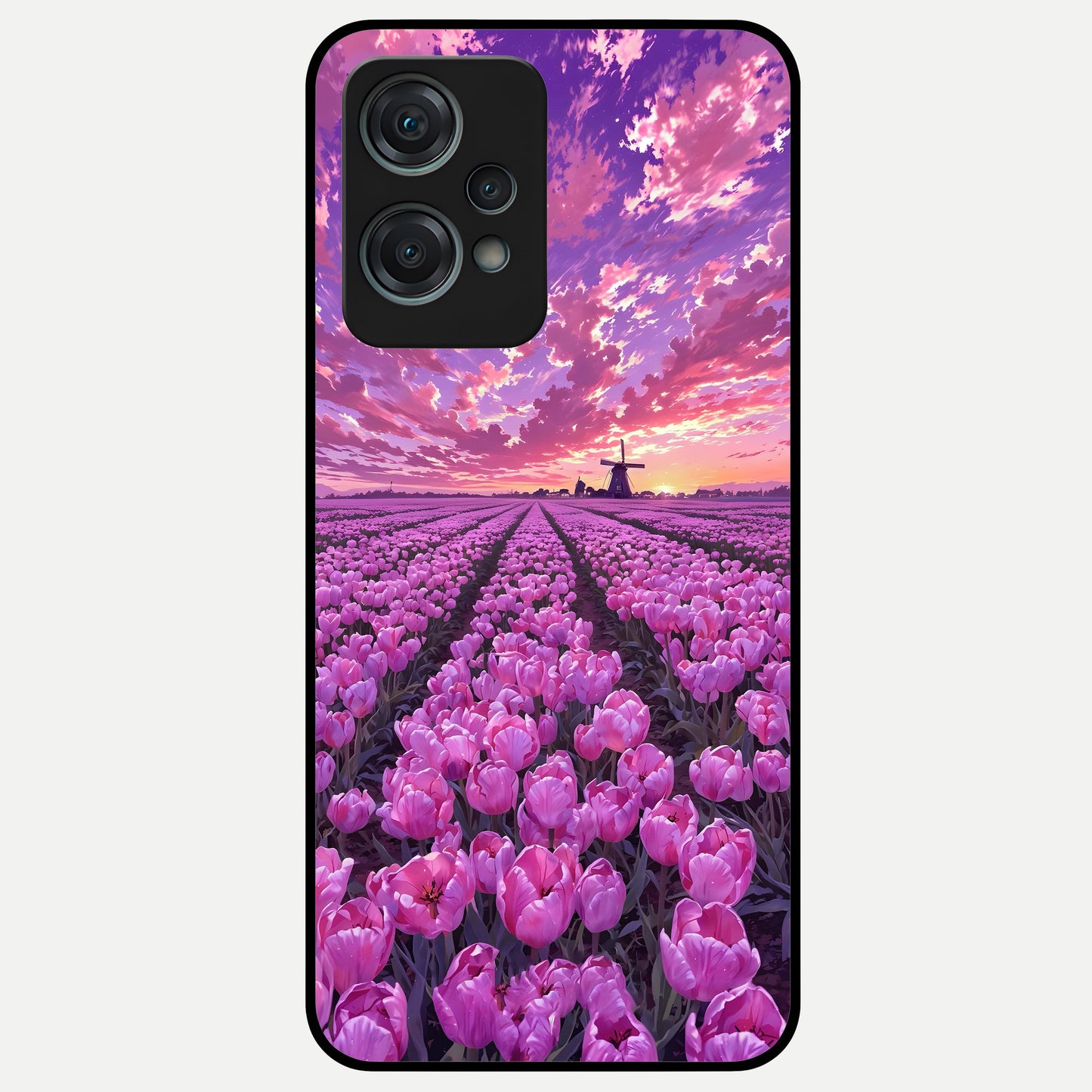  Lavender Dream Skies Glass Case For Oneplus Nord CE2 Lite back cover – full design glossy printed glass finish