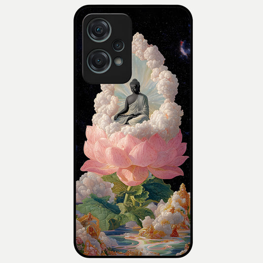  Lotus Divine Peace Glass Case For Oneplus Nord CE2 Lite back cover – full design glossy printed glass finish