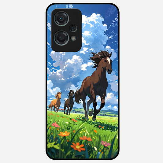  Majestic Horses Galloping Glass Case For Oneplus Nord CE2 Lite back cover – full design glossy printed glass finish