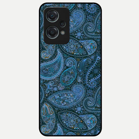  Midnight Paisley Glow Glass Case For Oneplus Nord CE2 Lite back cover – full design glossy printed glass finish