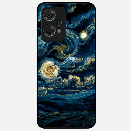  Midnight Sky Whirl Glass Case For Oneplus Nord CE2 Lite back cover – full design glossy printed glass finish