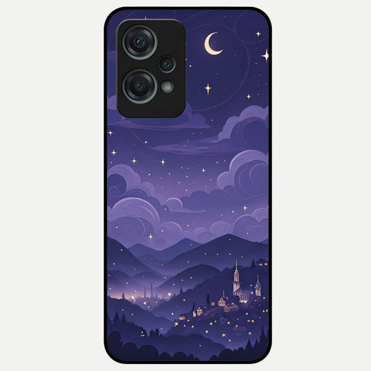  Minimal Night View Glass Case For Oneplus Nord CE2 Lite back cover – full design glossy printed glass finish