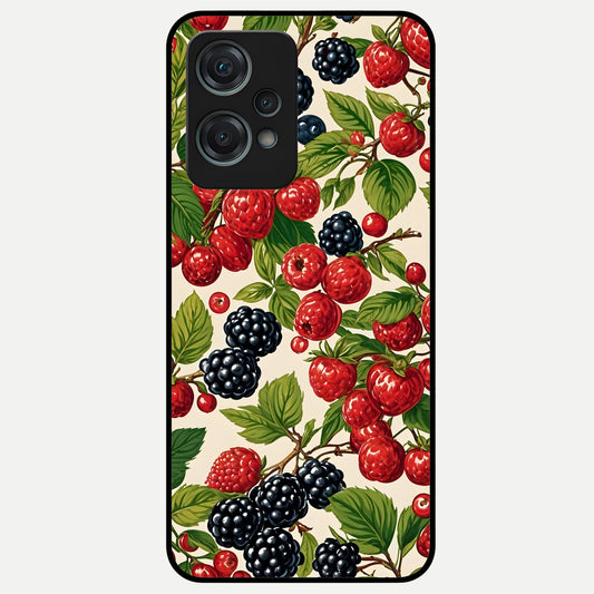  Mixed Berry Collage Glass Case For Oneplus Nord CE2 Lite back cover – full design glossy printed glass finish
