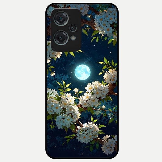  Moonlit Blossom Dream Glass Case For Oneplus Nord CE2 Lite back cover – full design glossy printed glass finish