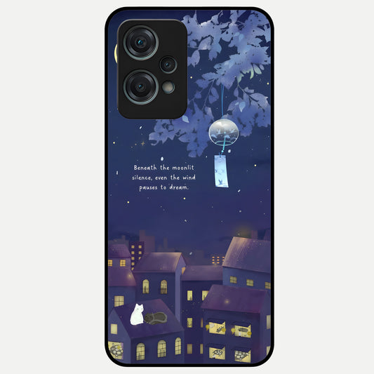 Moonlit Cat Silence Glass Case For Oneplus Nord CE2 Lite back cover – full design glossy printed glass finish