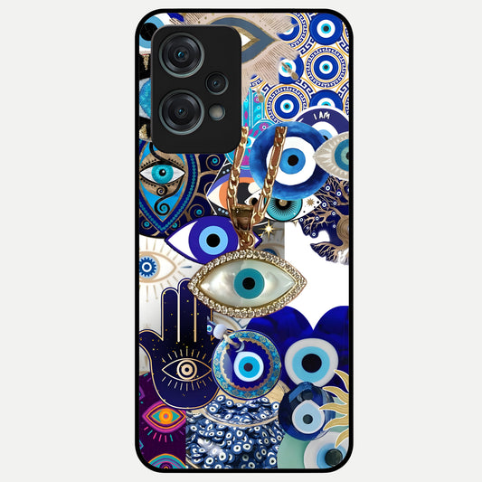  Mystic Charm Eye Glass Case For Oneplus Nord CE2 Lite back cover – full design glossy printed glass finish