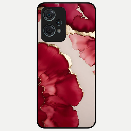  Pink And White Marble Glass Case For Oneplus Nord CE2 Lite back cover – full design glossy printed glass finish