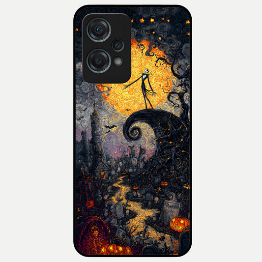  Pumpkin Moonlight Tale Glass Case For Oneplus Nord CE2 Lite back cover – full design glossy printed glass finish