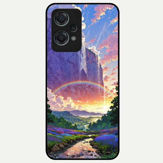  Rainbow Valley Dream Glass Case For Oneplus Nord CE2 Lite back cover – full design glossy printed glass finish
