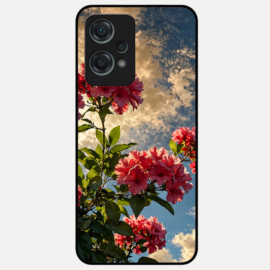  Red Bloom Skies Glass Case For Oneplus Nord CE2 Lite back cover – full design glossy printed glass finish