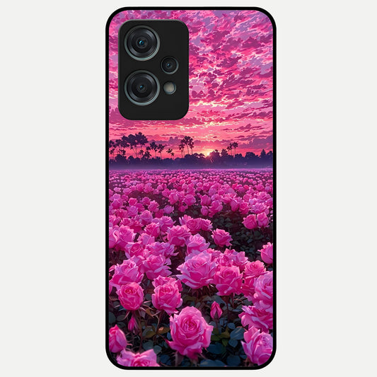  Rose Sunset Valley Glass Case For Oneplus Nord CE2 Lite back cover – full design glossy printed glass finish