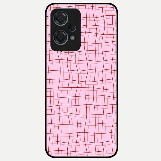  Soft Grid Bliss Glass Case For Oneplus Nord CE2 Lite back cover – full design glossy printed glass finish