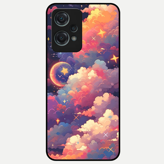  Starlit Dream Clouds Glass Case For Oneplus Nord CE2 Lite back cover – full design glossy printed glass finish