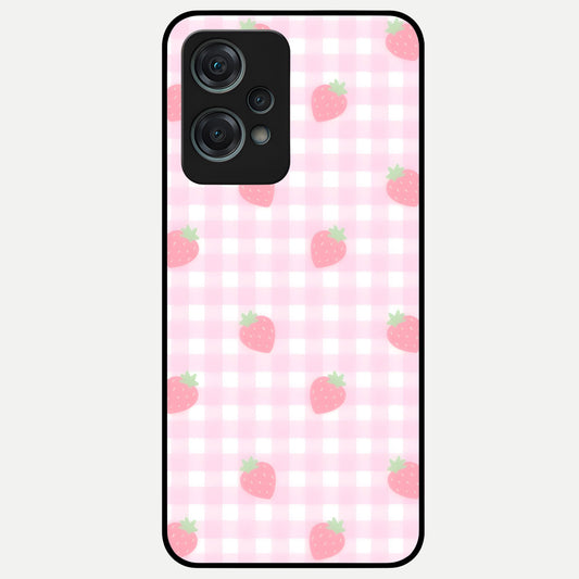  Strawberry Picnic Love Glass Case For Oneplus Nord CE2 Lite back cover – full design glossy printed glass finish