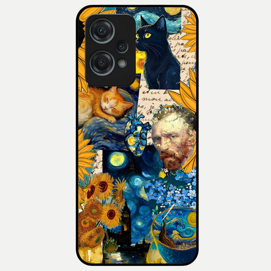  Sunflower Chic Mood Custom Name Glass Case For Oneplus Nord CE2 Lite back cover – full design glossy printed glass finish