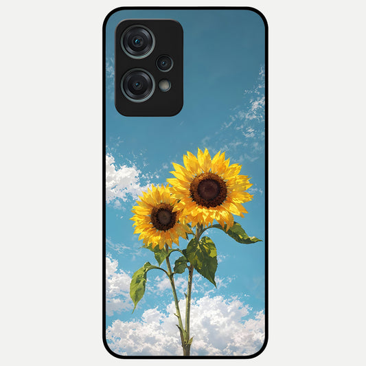  Sunlit Daisy Glow Glass Case For Oneplus Nord CE2 Lite back cover – full design glossy printed glass finish