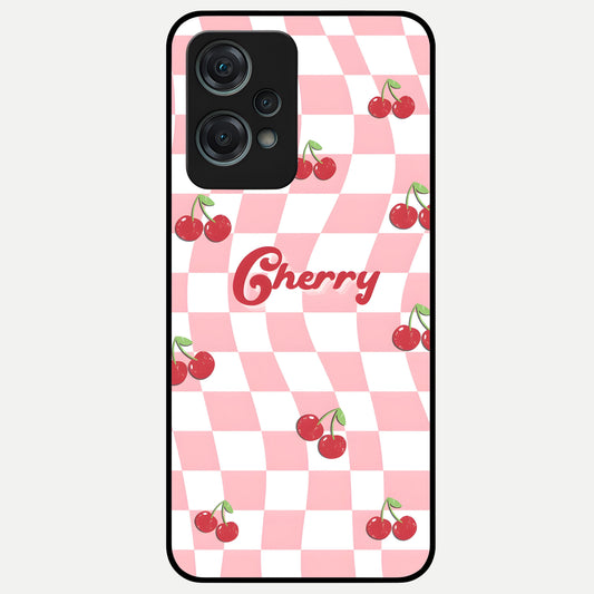  Sweet Cherry Vibes Glass Case For Oneplus Nord CE2 Lite back cover – full design glossy printed glass finish