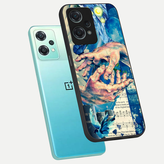  Aesthetic Divider phone case For Oneplus Nord CE2 Lite showing premium glass back cover with detailed artwork