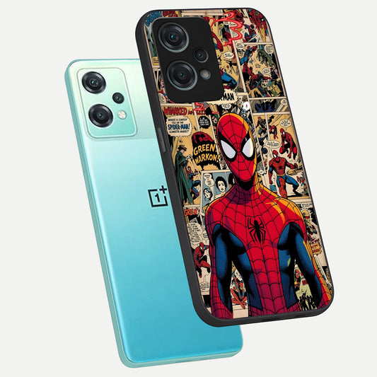  Aesthetic Spider phone case For Oneplus Nord CE2 Lite showing premium glass back cover with detailed artwork