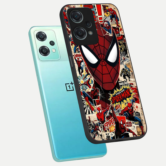  Aesthetic Wonder Spider phone case For Oneplus Nord CE2 Lite showing premium glass back cover with detailed artwork