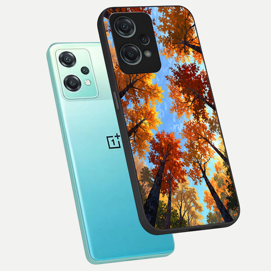  Autumn Sky Rise phone case For Oneplus Nord CE2 Lite showing premium glass back cover with detailed artwork