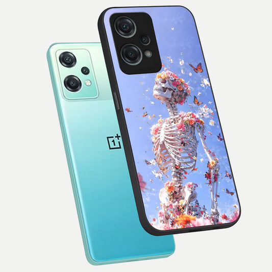  Bloom Beyond Bones phone case For Oneplus Nord CE2 Lite showing premium glass back cover with detailed artwork