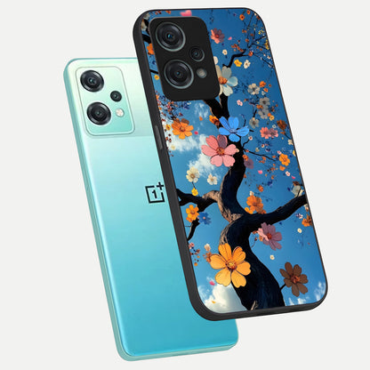  Blossom Dream Sky phone case For Oneplus Nord CE2 Lite showing premium glass back cover with detailed artwork