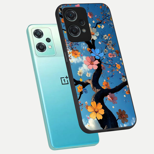  Blossom Dream Sky phone case For Oneplus Nord CE2 Lite showing premium glass back cover with detailed artwork