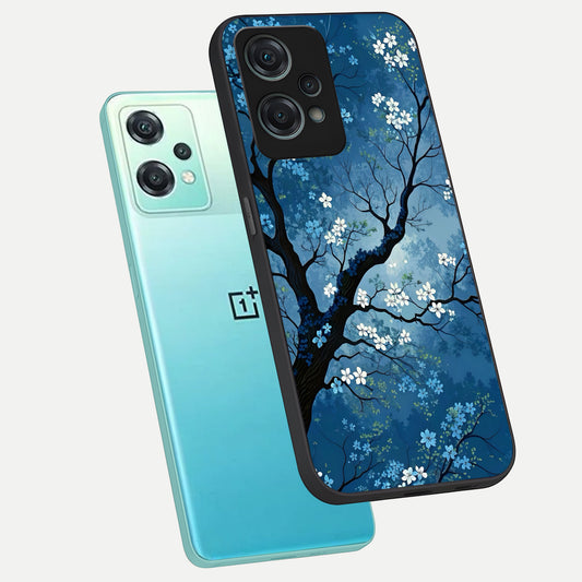  Blue Tree Serenity phone case For Oneplus Nord CE2 Lite showing premium glass back cover with detailed artwork