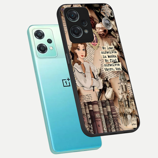  Bookish Dream World phone case For Oneplus Nord CE2 Lite showing premium glass back cover with detailed artwork