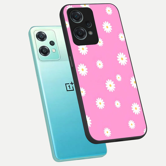  Bubblegum Daisy Pop phone case For Oneplus Nord CE2 Lite showing premium glass back cover with detailed artwork