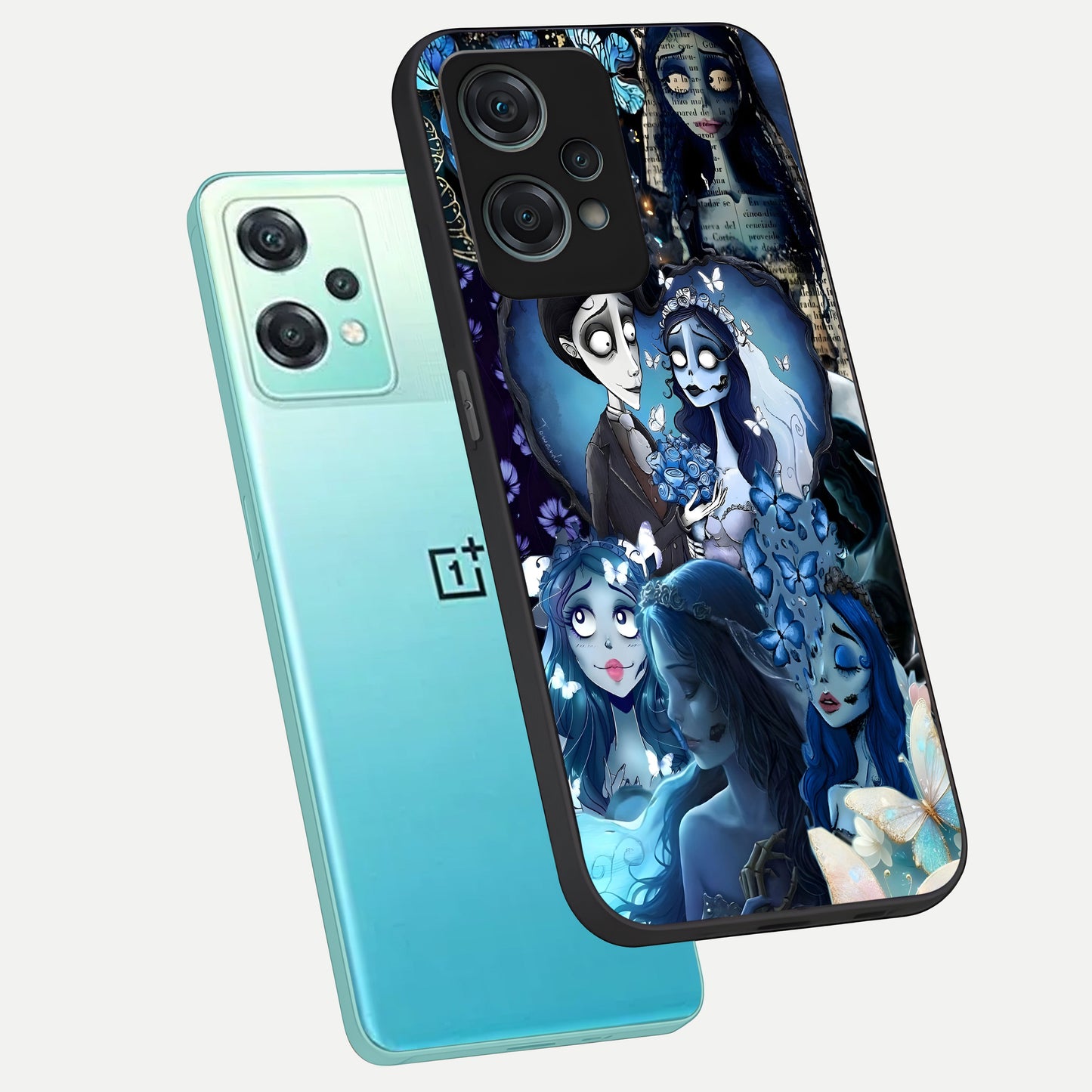  Butterfly Ghost Soul phone case For Oneplus Nord CE2 Lite showing premium glass back cover with detailed artwork