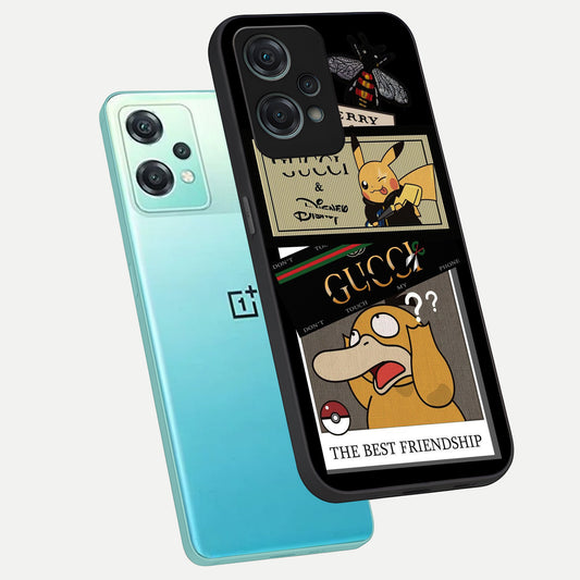  Cartoon Brand Play Mashup phone case For Oneplus Nord CE2 Lite showing premium glass back cover with detailed artwork