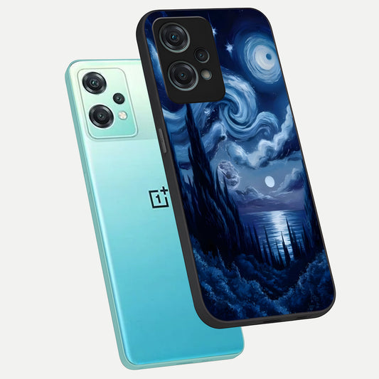  Celestial Dream Van Gogh phone case For Oneplus Nord CE2 Lite showing premium glass back cover with detailed artwork