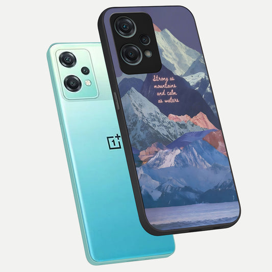  Celestial Mountain Calm phone case For Oneplus Nord CE2 Lite showing premium glass back cover with detailed artwork
