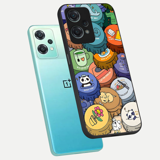  Coins Patterns phone case For Oneplus Nord CE2 Lite showing premium glass back cover with detailed artwork