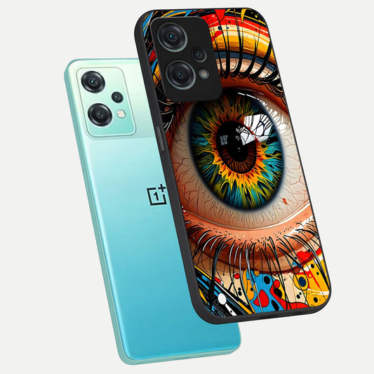  Colorful Eye phone case For Oneplus Nord CE2 Lite showing premium glass back cover with detailed artwork