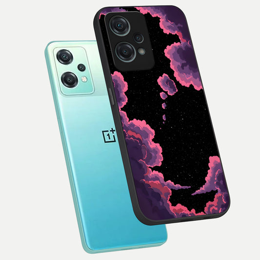  Cosmic Cloud Journey phone case For Oneplus Nord CE2 Lite showing premium glass back cover with detailed artwork