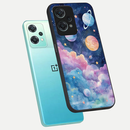  Cosmic Planet Dreams phone case For Oneplus Nord CE2 Lite showing premium glass back cover with detailed artwork