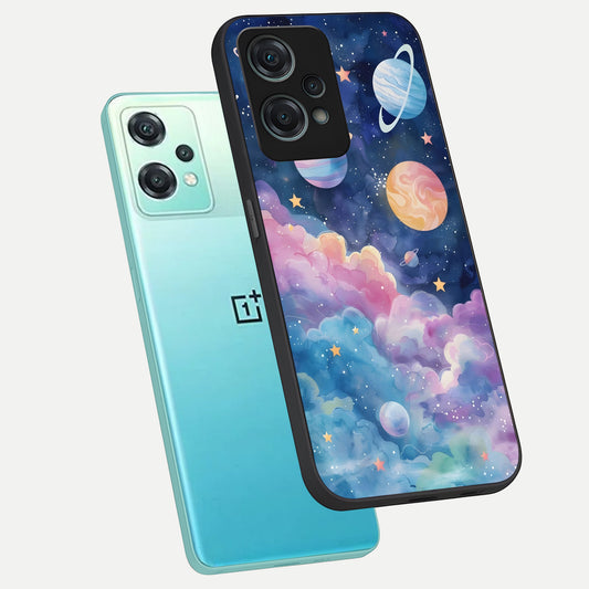  Cosmic Planet Dreams phone case For Oneplus Nord CE2 Lite showing premium glass back cover with detailed artwork
