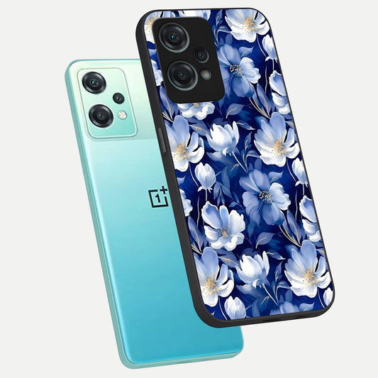  Cute Floral Patterns phone case For Oneplus Nord CE2 Lite showing premium glass back cover with detailed artwork