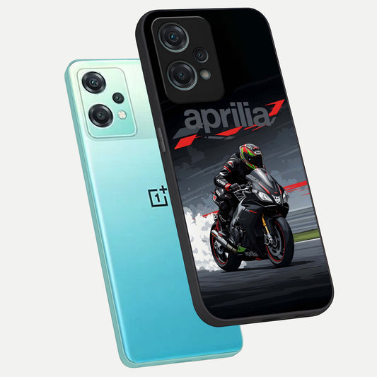  Dark Aprilla phone case For Oneplus Nord CE2 Lite showing premium glass back cover with detailed artwork