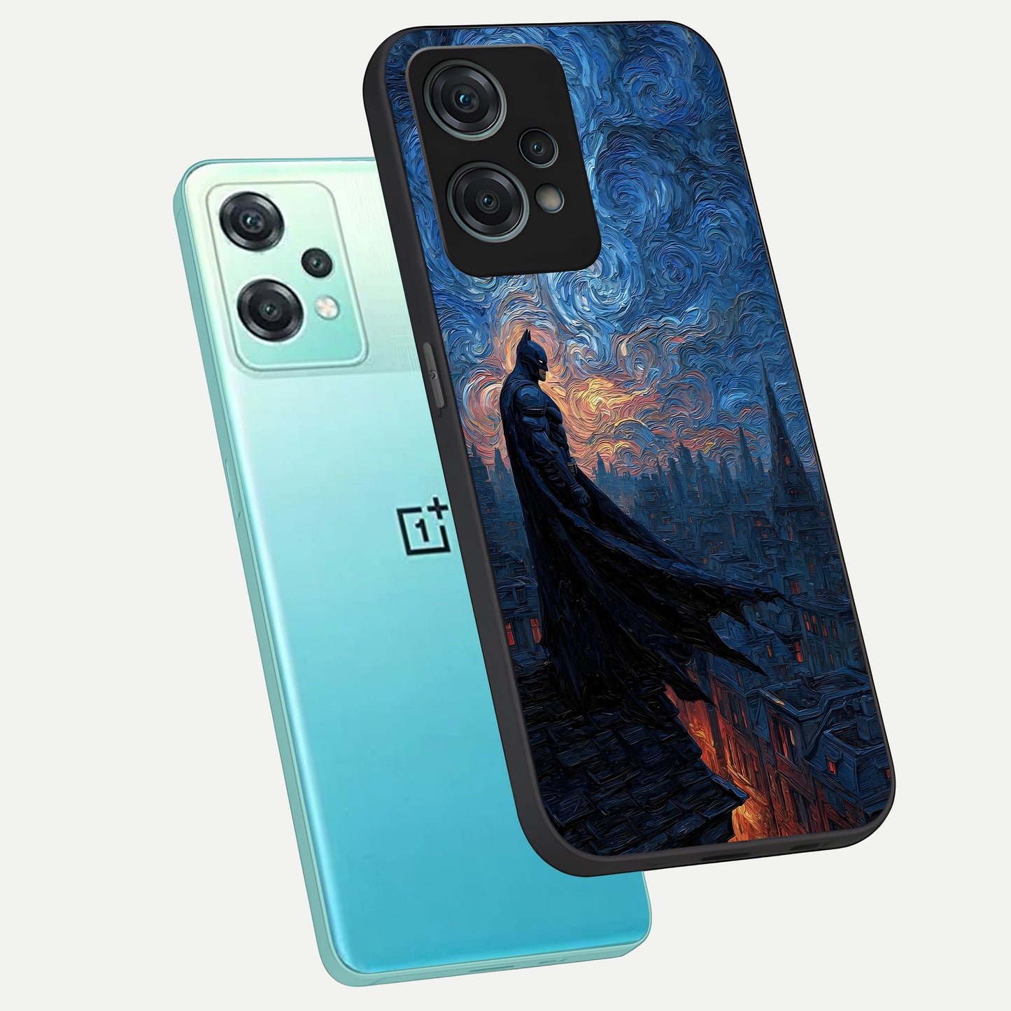  Dark Knight Dusk phone case For Oneplus Nord CE2 Lite showing premium glass back cover with detailed artwork